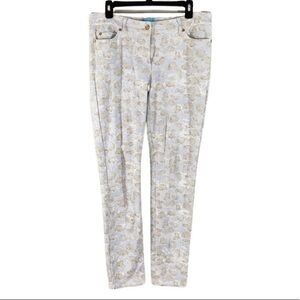 J. McLaughlin gray snake print jeans PP16